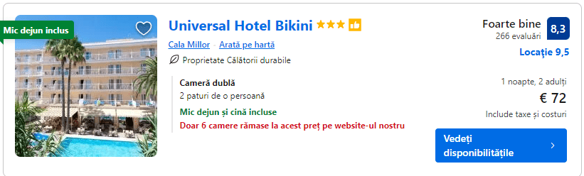 universal hotel bikini | cazare cu demipensiune in mallorca |