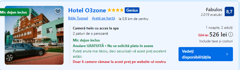 hotel o3zone | hotel cu spa la baile tusnad |