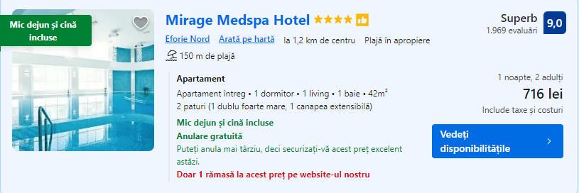 mirage medspa | hotel cu spa pe litoral | wellness in romania |