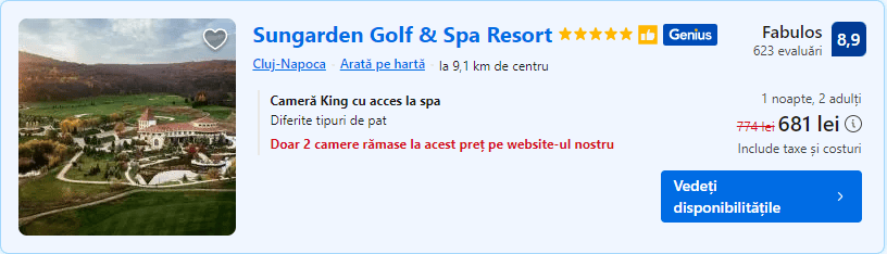 sungarden golf and spa cluj | hotel cu spa cluj |