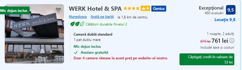 werk hotel hunedoara | hotel cu spa hunedoara | hotel la castelul corvinilor |