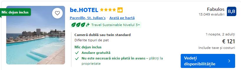 be.hotel | hotel in st julians | cazare in centru malta | holte langa plaja malta | hotel pe plaja | hotel cu piscina malta |