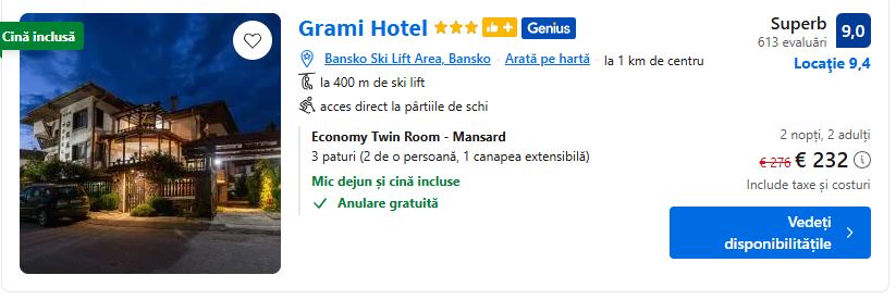 grami hotel | bansko minivacanta 1 decembrie | bansko de sf andrei | vacanta la schi | bulgaria la schi cu mese incluse |