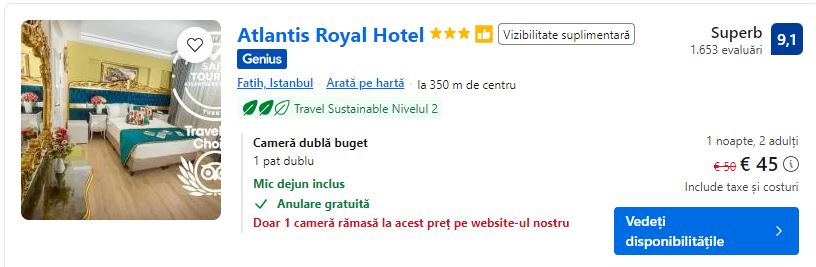 atlantis royal hotel | hotel istanbul situat central |