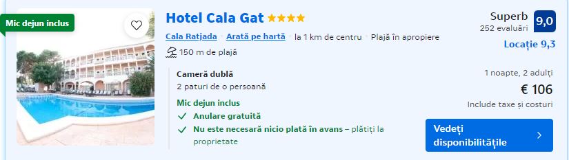 hotel cala gat | hotel cu mic dejun inclus mallorca |