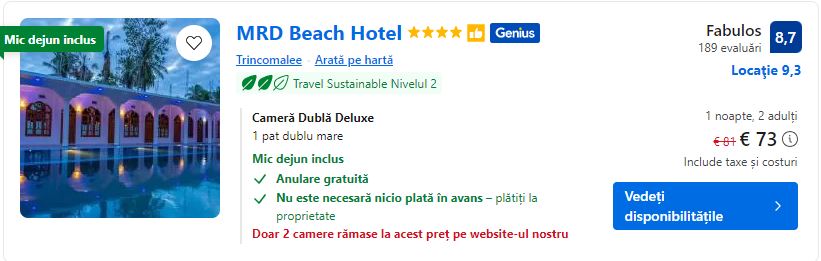 mrd beach hotel | hoteluri trincomalee |