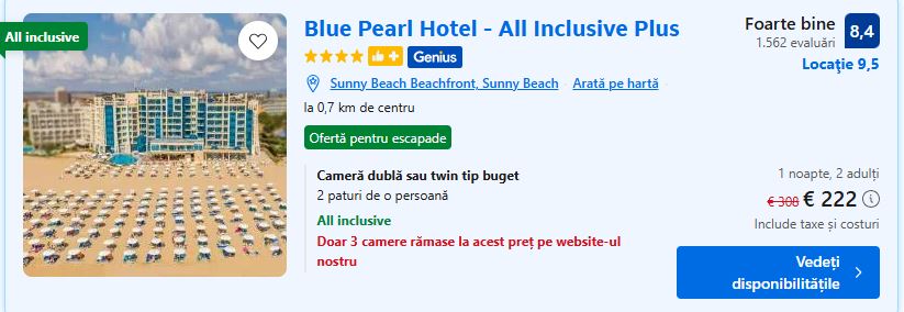 Blue pearl hotel | hoteluri sunny beach cu all inclusive | hoteluri pe plaja in sunny beach |