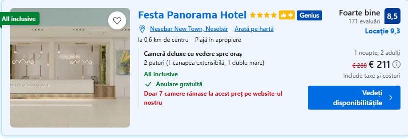 Festa Panorama Hotel | hotel nessebar cu plaja privata |