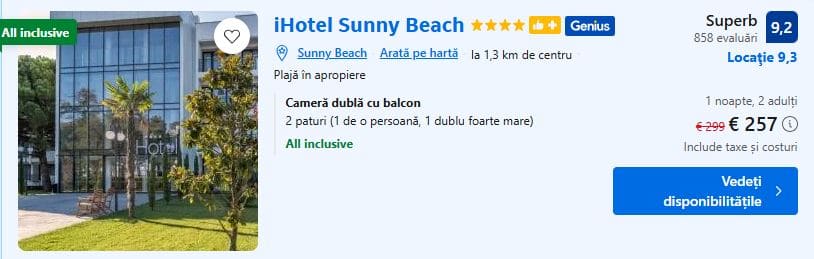 IHotel Sunny beach | hotel pe plaja Sunny beach | hotel de cinci stele bulgaria |