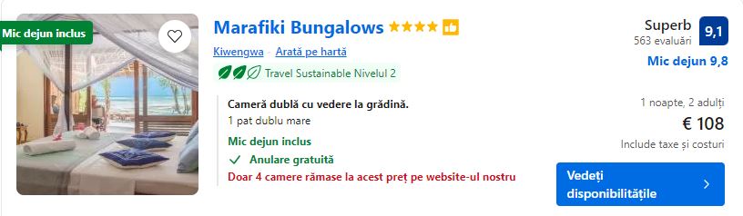 marafiki bungalows | cazare la bungalouri zanzibar | cazari spectaculoase zanzibar |