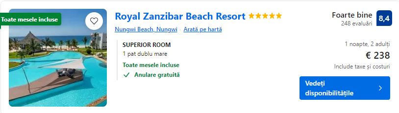 royal zanzibar beach | hotel cu toate mesele incluse zanzibar | recomandari hotel in zanzibar | hotel nungwi beach | 