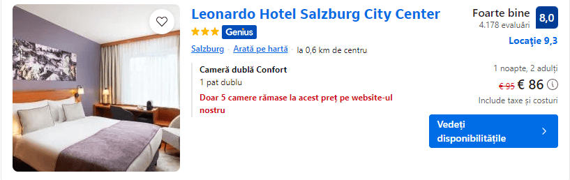 Leonardo Hotel | cazare in Salzburg centru |