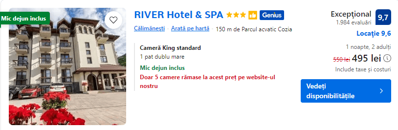 river hotel | calimanesti cazare | aquapark cozia cazare |
