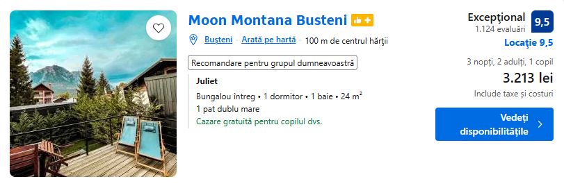 moon resort busteni | cabane revelion 2026 busteni | case de inchiriat busteni |