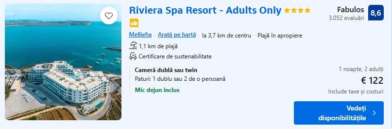 Riviera Hotel | hotel cu piscina Malta | hotel adults only malta | hotel adults malta |