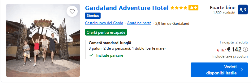 gardaland adventure hotel | hotel tematic gardaland |
