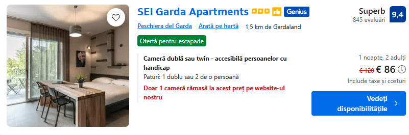 sei garda apartments | partament langa gardaland | cazare langa gardaland |